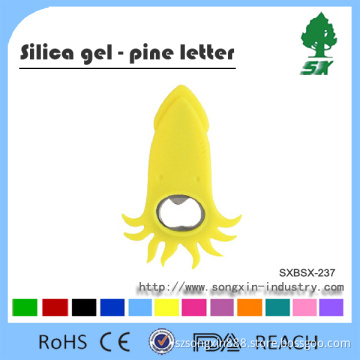 Sleeve-fish Shape Silicone Fridge Magnet Bottle Opener Promotion Gift